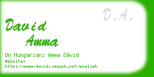 david amma business card